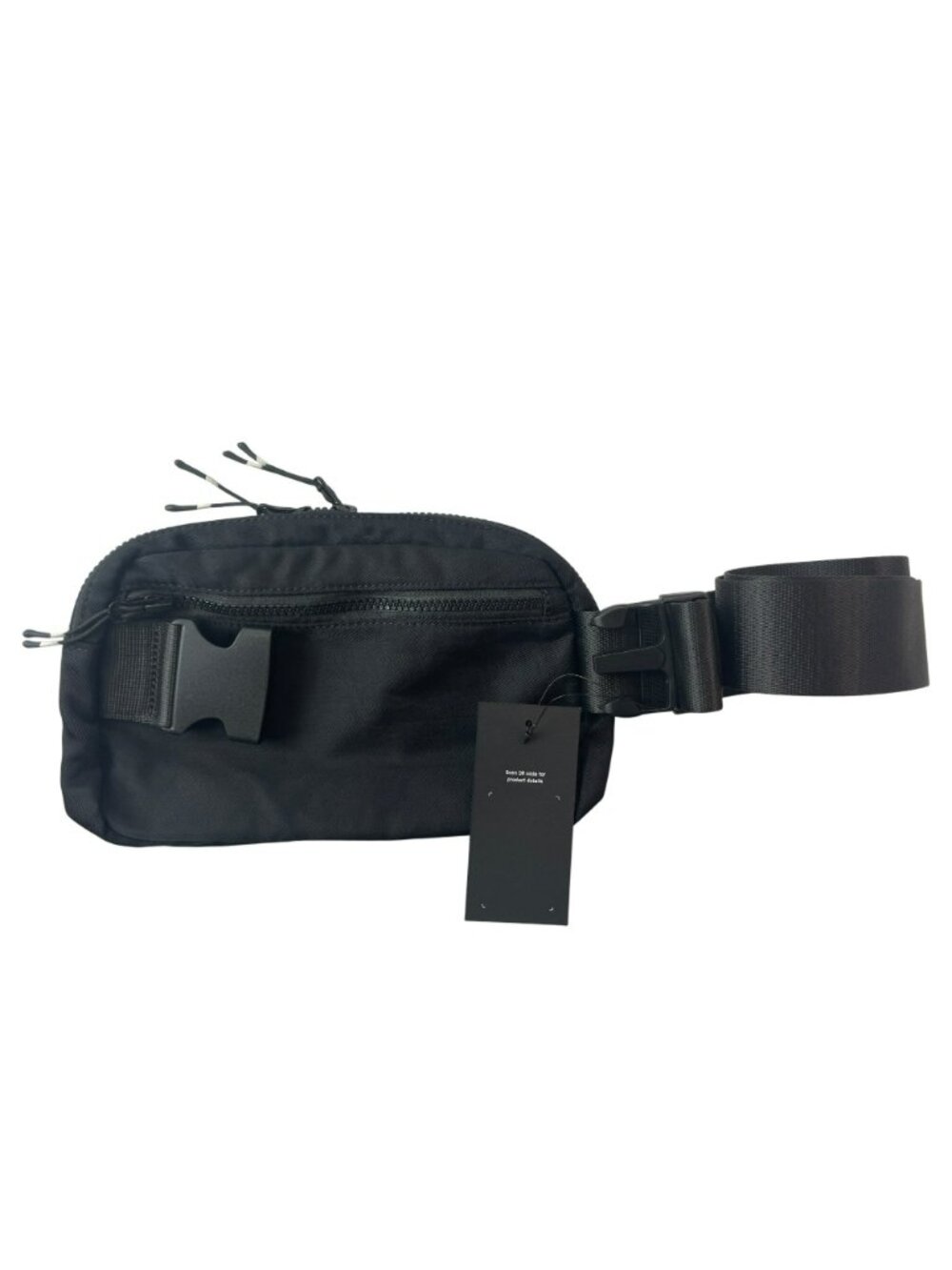 Fabletics The Big Belt Bag Fanny Pack Black Adjustable Strap OS MSRP$50 NWT - Picture 3 of 7